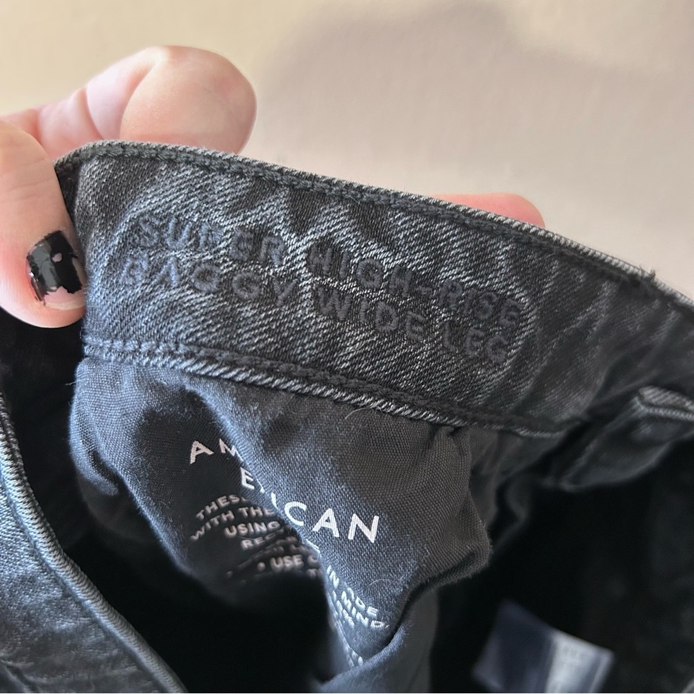 American Eagle Outfitters Dark Blue Flare Jeans - Picture 7 of 7